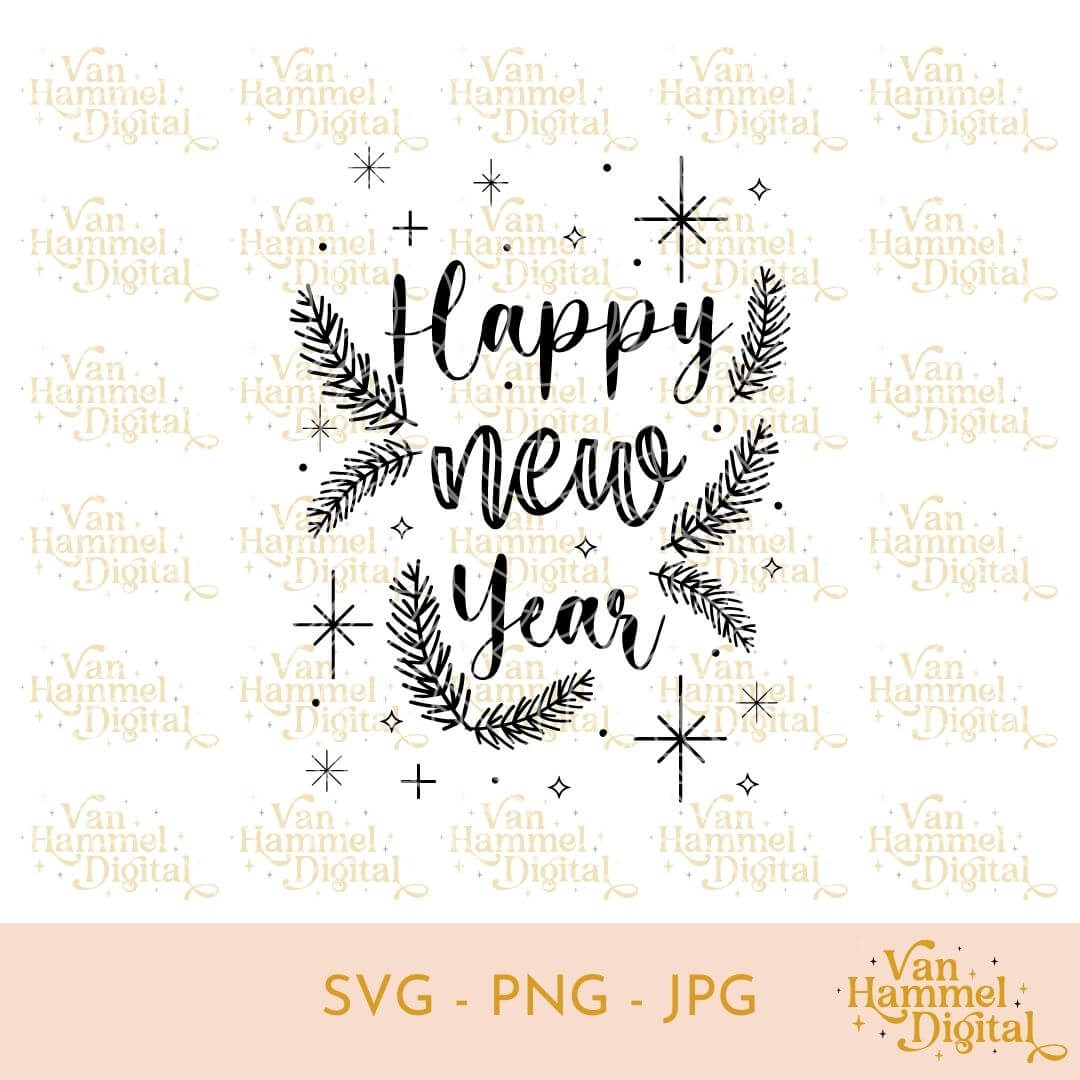 Nieuwjaar | Happy New Year | SVG PNG JPG