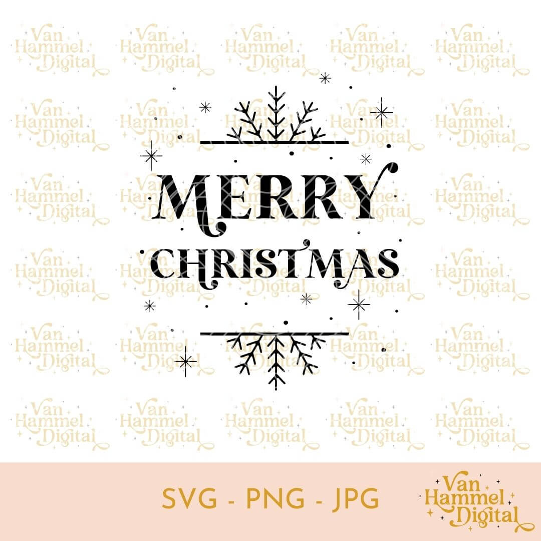 Kerst | Merry Christmas | Snowflake | SVG JPG PNG