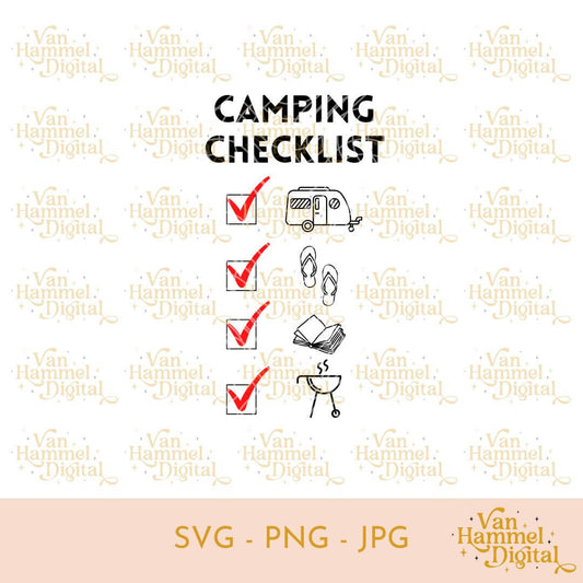 Camping Checklist | SVG JPG PNG