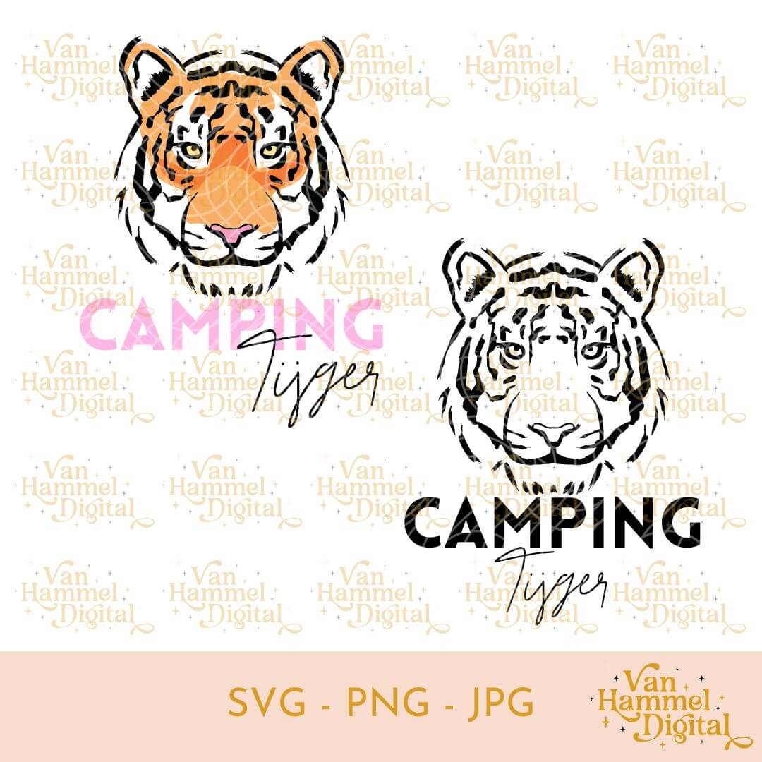 Camping Tijger | SVG JPG PNG