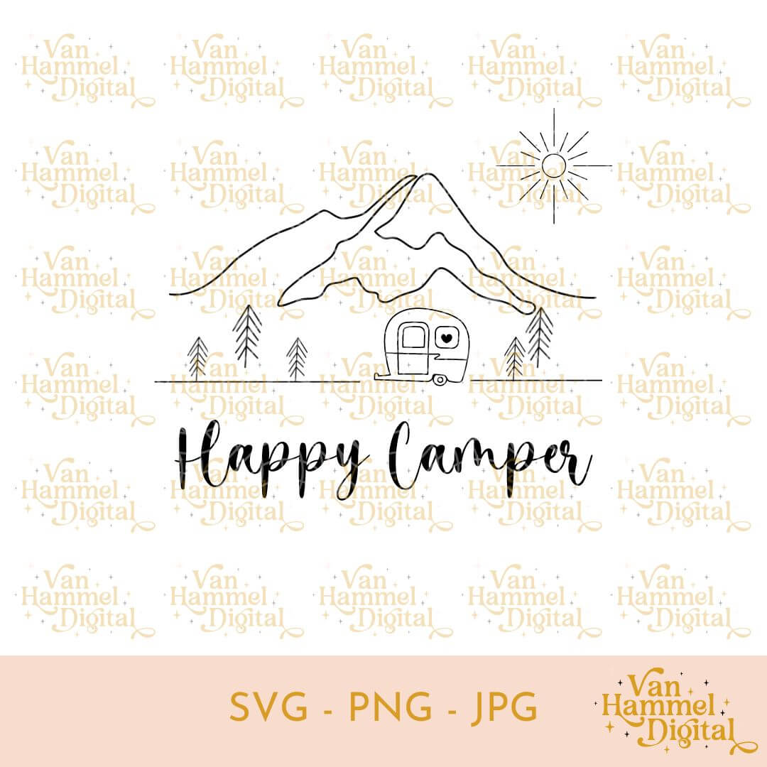 Happy Camper | SVG JPG PNG