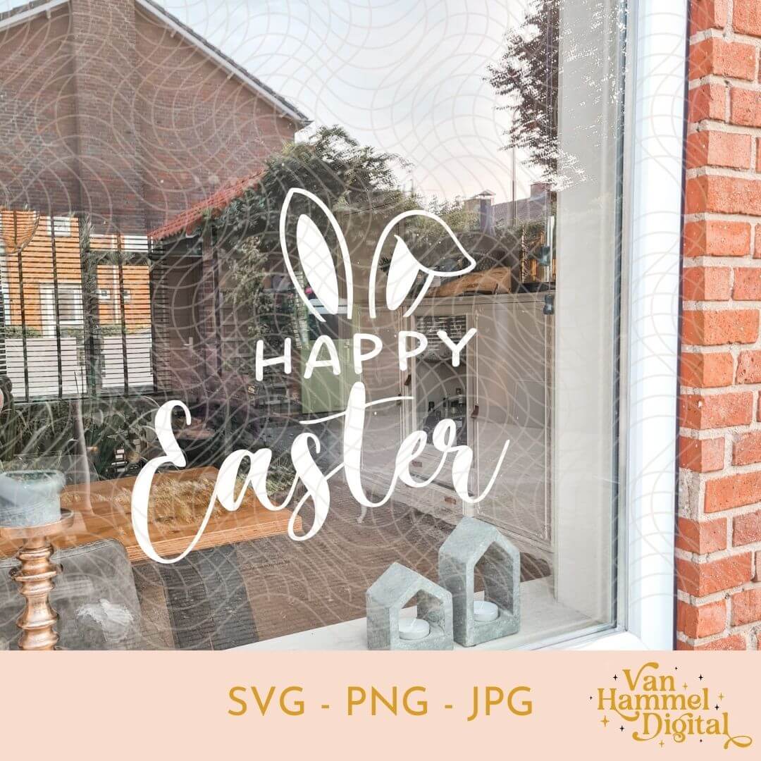 Happy Easter | Ears | SVG PNG JPG
