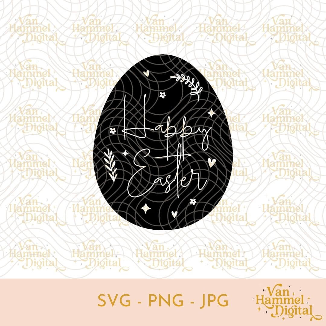Happy Easter | Egg | SVG PNG JPG