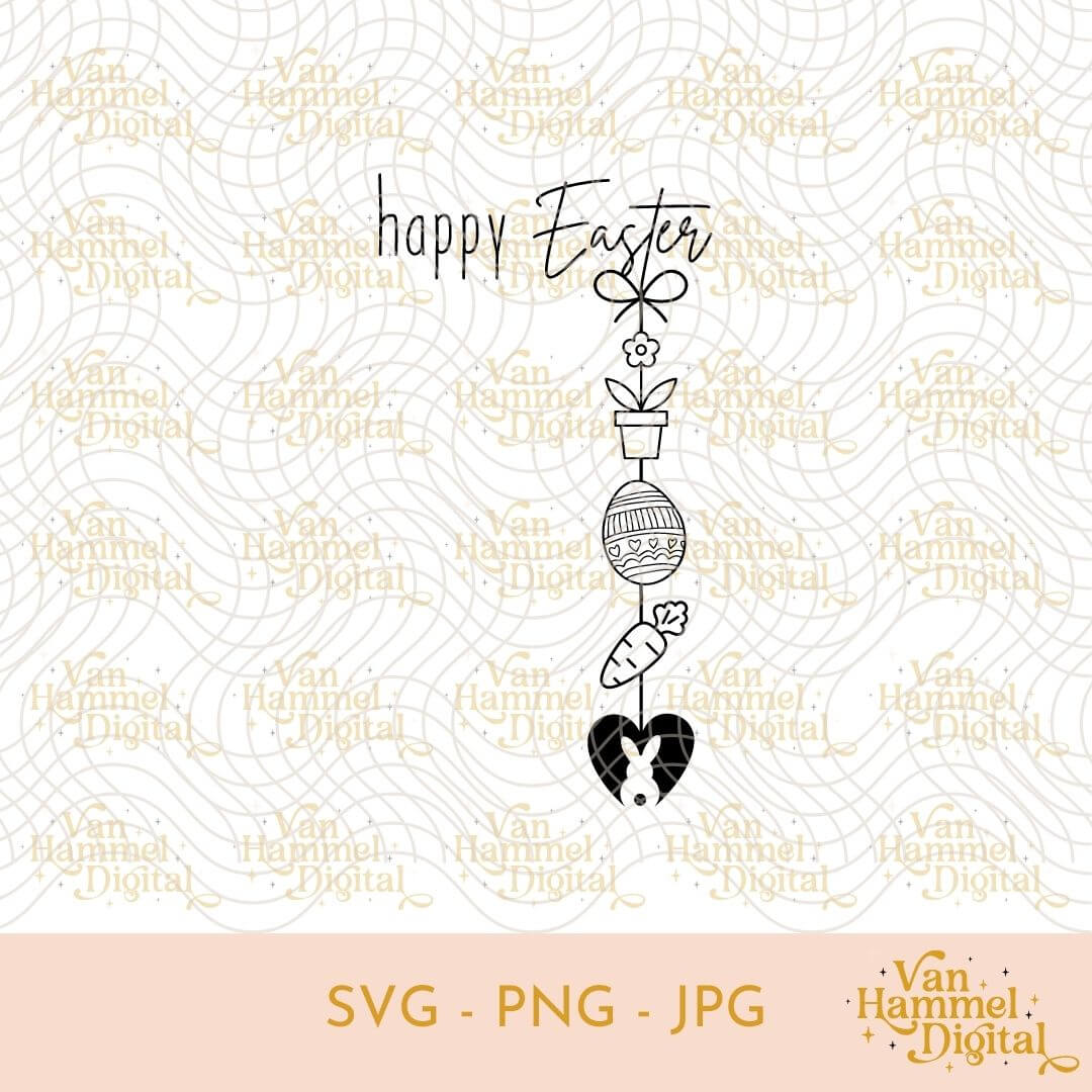 Happy Easter | Rope | SVG PNG JPG