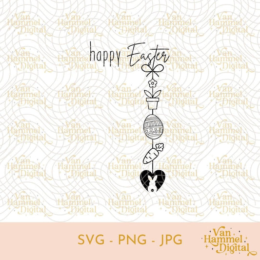 Happy Easter | Rope | SVG PNG JPG