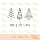 Merry Christmas Trees | SVG PNG JPG