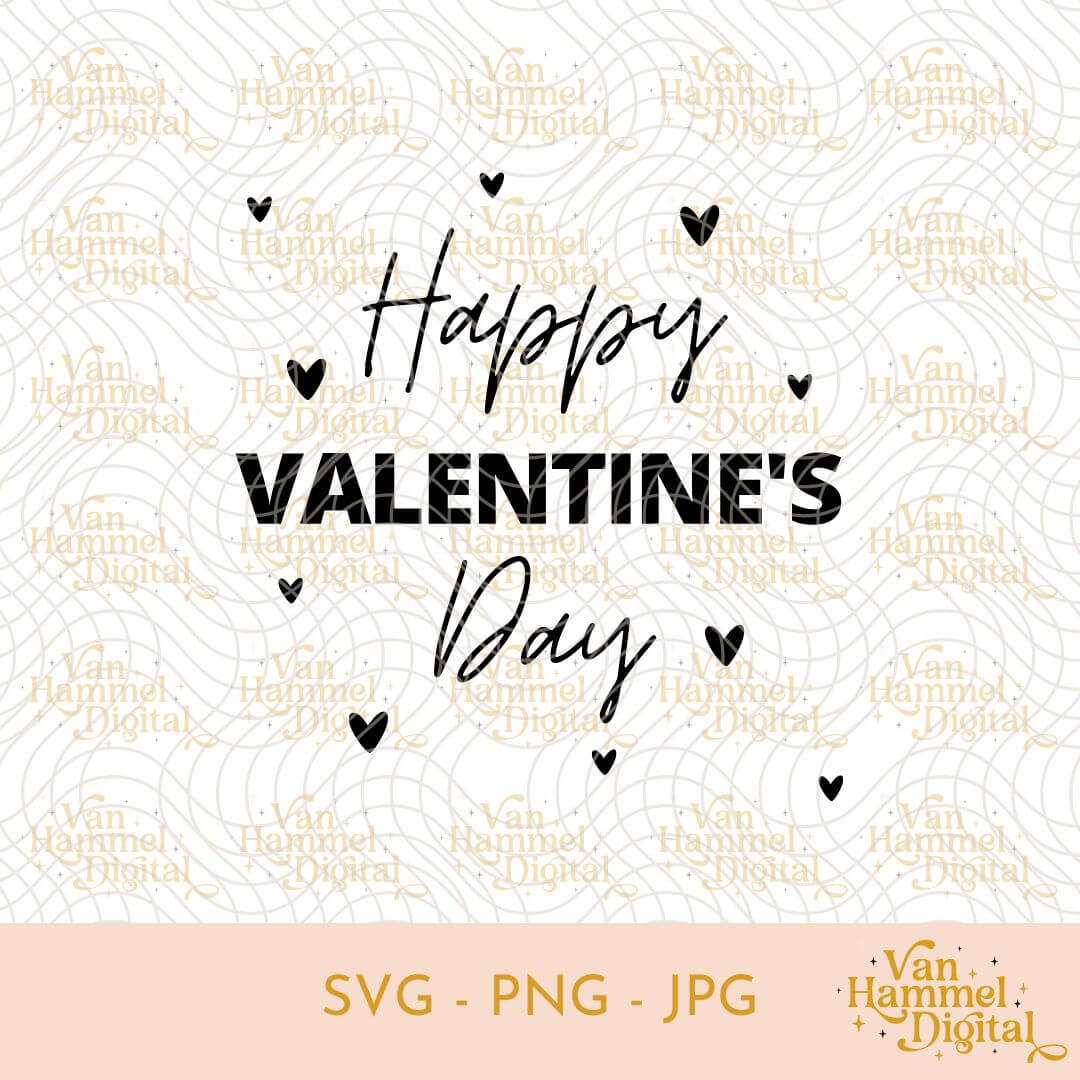 Happy Valentines Day | Hartjes | SVG PNG JPG