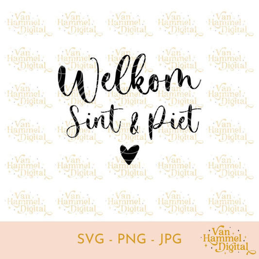 Sinterklaas | Welkom Sint & Piet | SVG JPG PNG
